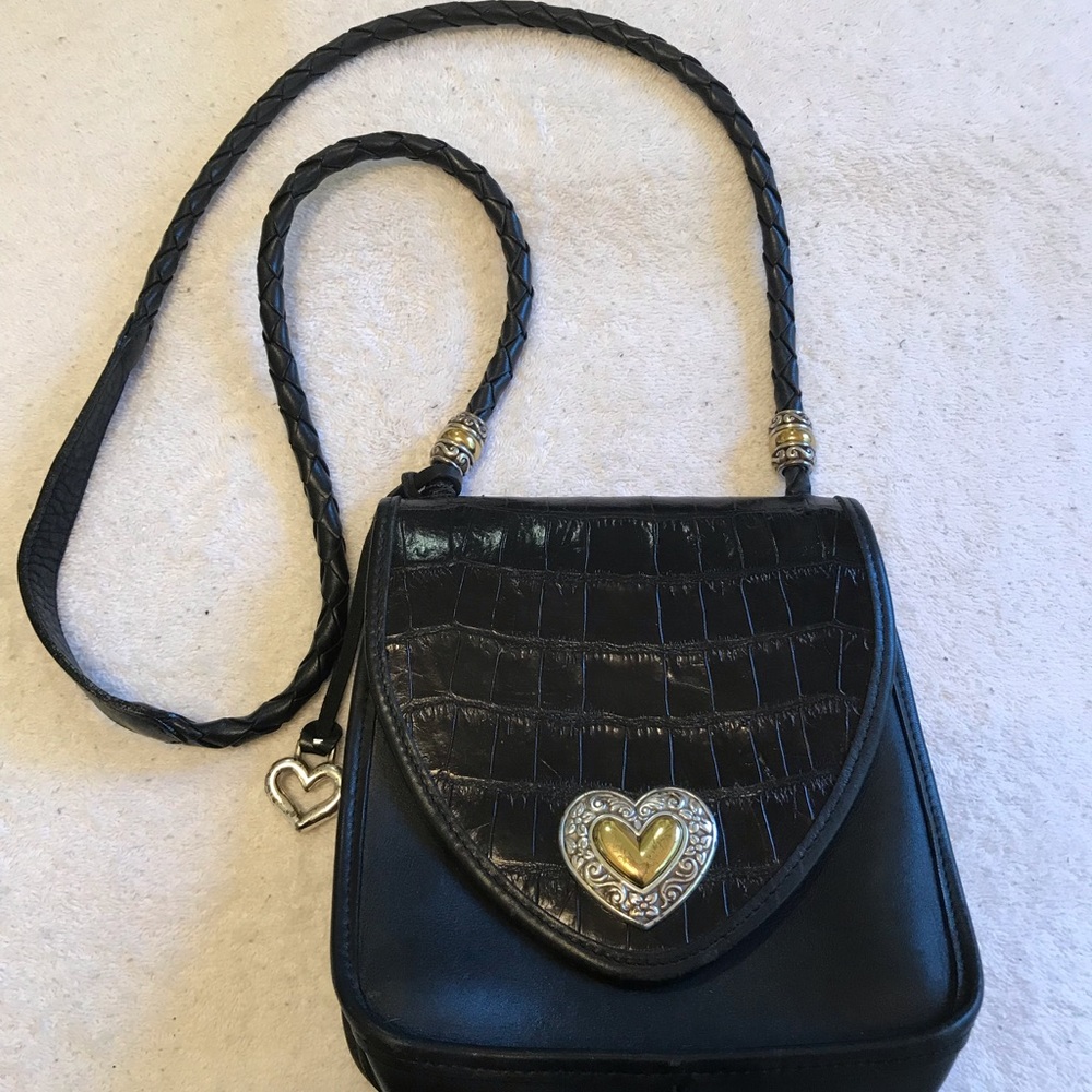Brighton Black Leather Shoulder Bag